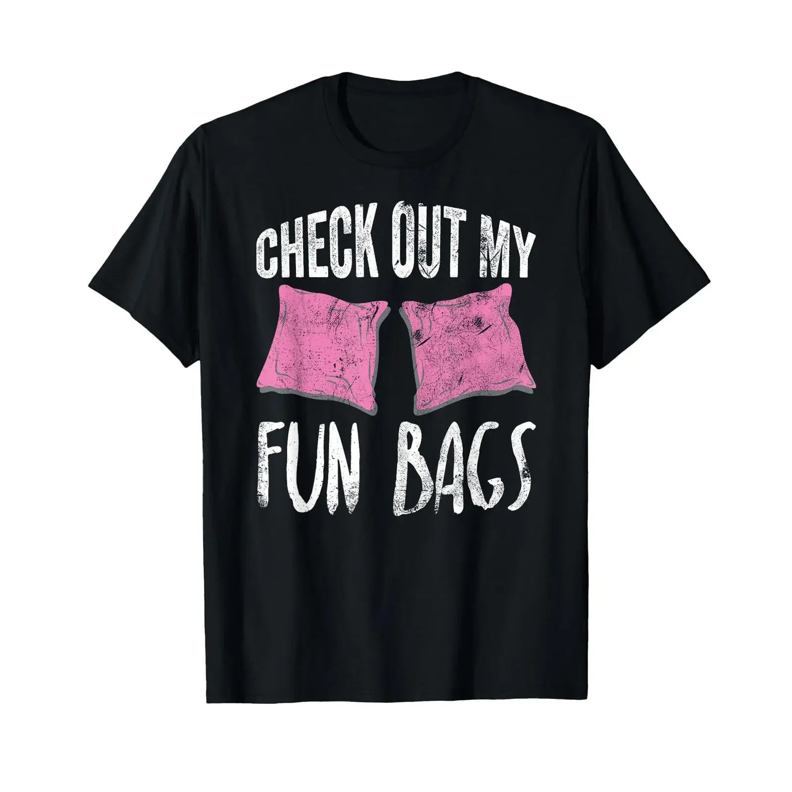 Cornhole Check Out My Fun Bags Womens Team T Shirt vintage Washed Soft Top For Everyday Wear homme fashion Breathable Stylish