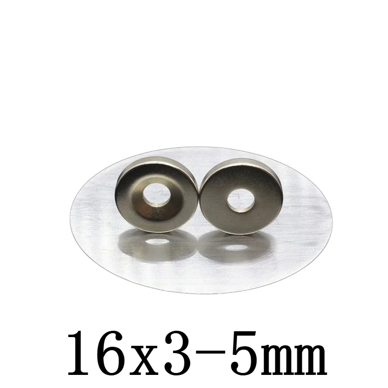 16x3-5mm Strong Magnets16x3mm Hole 5mm Round Magnet For Home Refrigerators, Offices DIY 16*3-5 mm