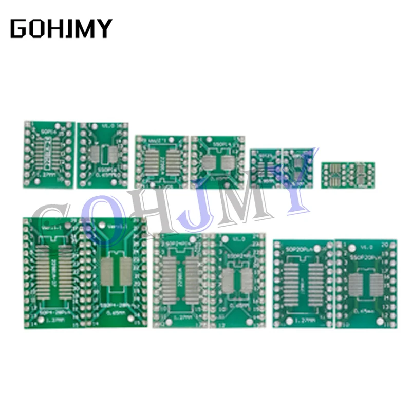 10PCS PCB Board SMD Turn To DIP Adapter Converter Plate SOP 8/16/14/20/24/28P SOT89 SOT23 SOT223 TO DIP SOP/MSOP/TSSOP