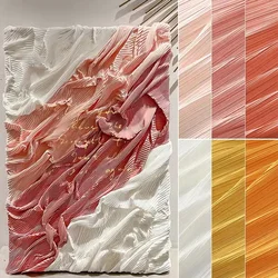 Opaque Pleated Polyester Fabric By The Meter for Clothes Dresses Sewing Plain Wedding Upholstery Textile Needlework Smooth White