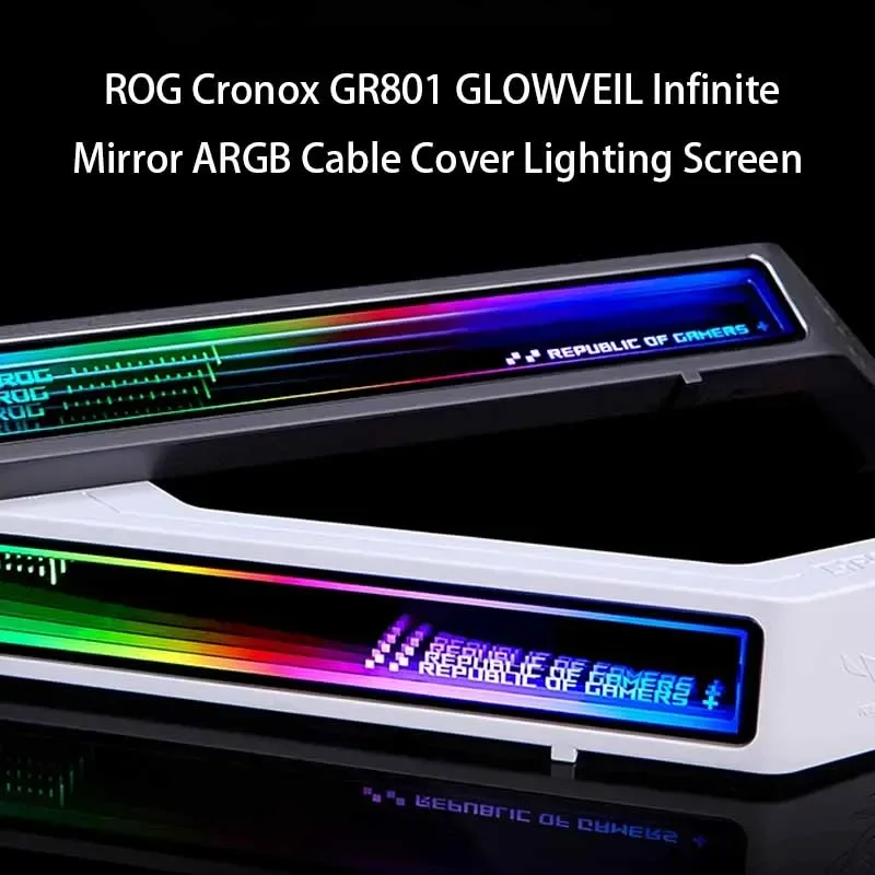 Computer GPU Power Supply cable Cover Lighting Panel For STRIX ROG Cronox GR801 Case,GLOWVEIL Infinite Mirror ARGB Screen