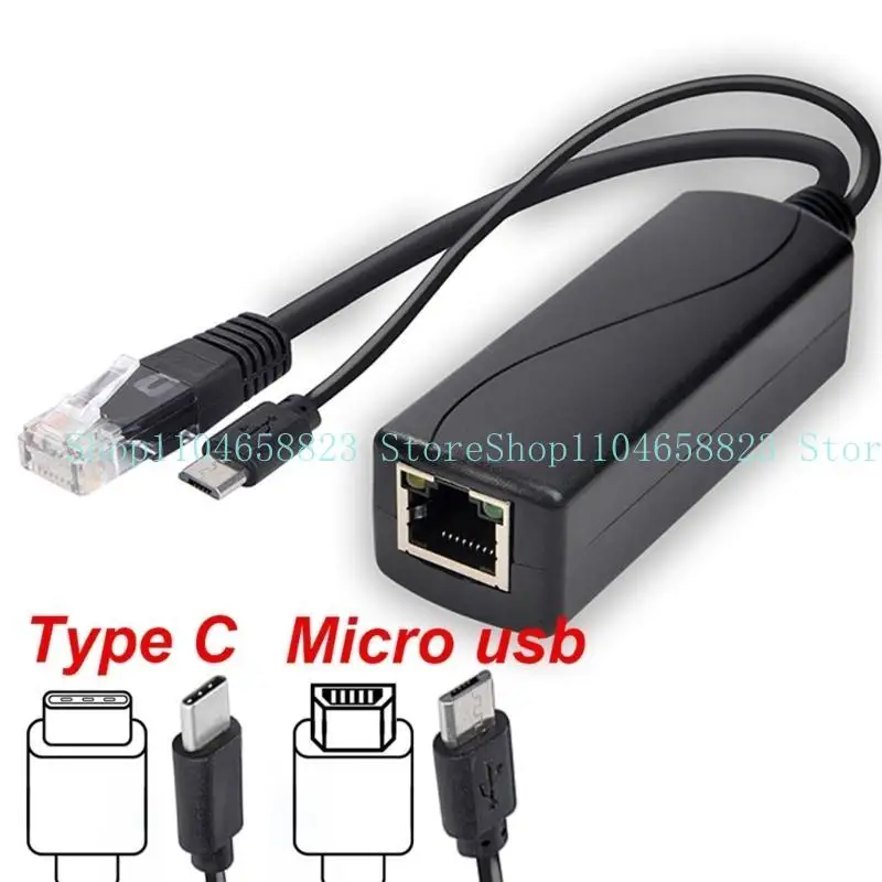 Разветвитель POE от 48 В до 5 В USB типа C, адаптер питания через Ethernet, кабель-инжектор, модуль питания для камеры