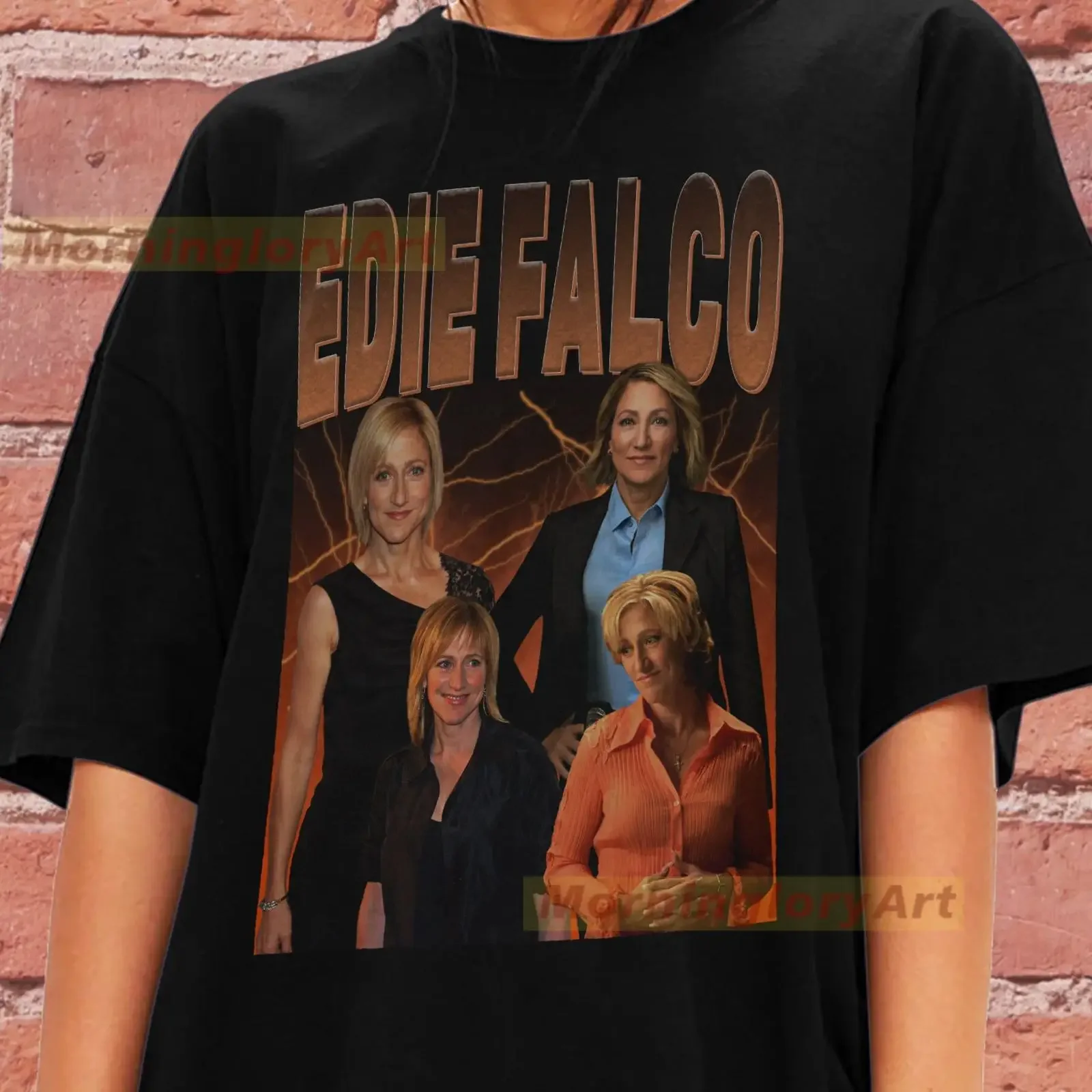 Edie Falco T Shirt SweaT Sweater Cotton Clothing vintage Washed fashion Breathable Unisex graphic Comfortable Stretched Soft