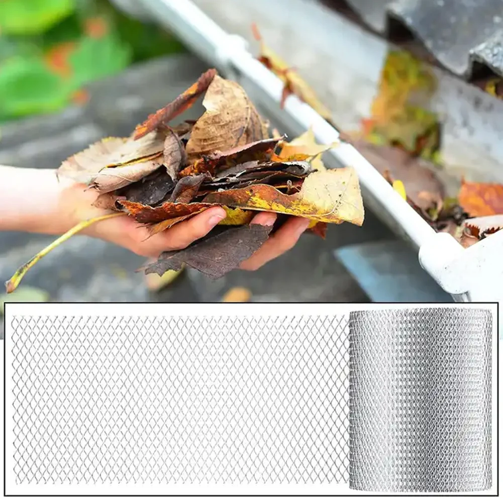 Aluminum Gutter Guard Durable Leaf Guards For Gutters Mesh Guards Leaf Protector Drainage Guard Net Gutter Guards Hardware