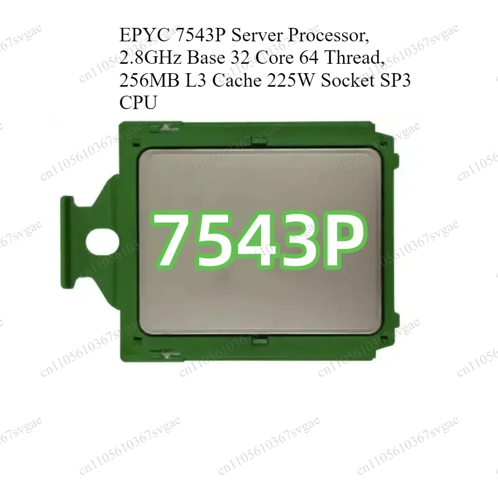 EPYC 7543P Server Processor, 2.8GHz Base 32 Core 64 Thread, 256MB L3 Cache 225W Socket SP3 CPU