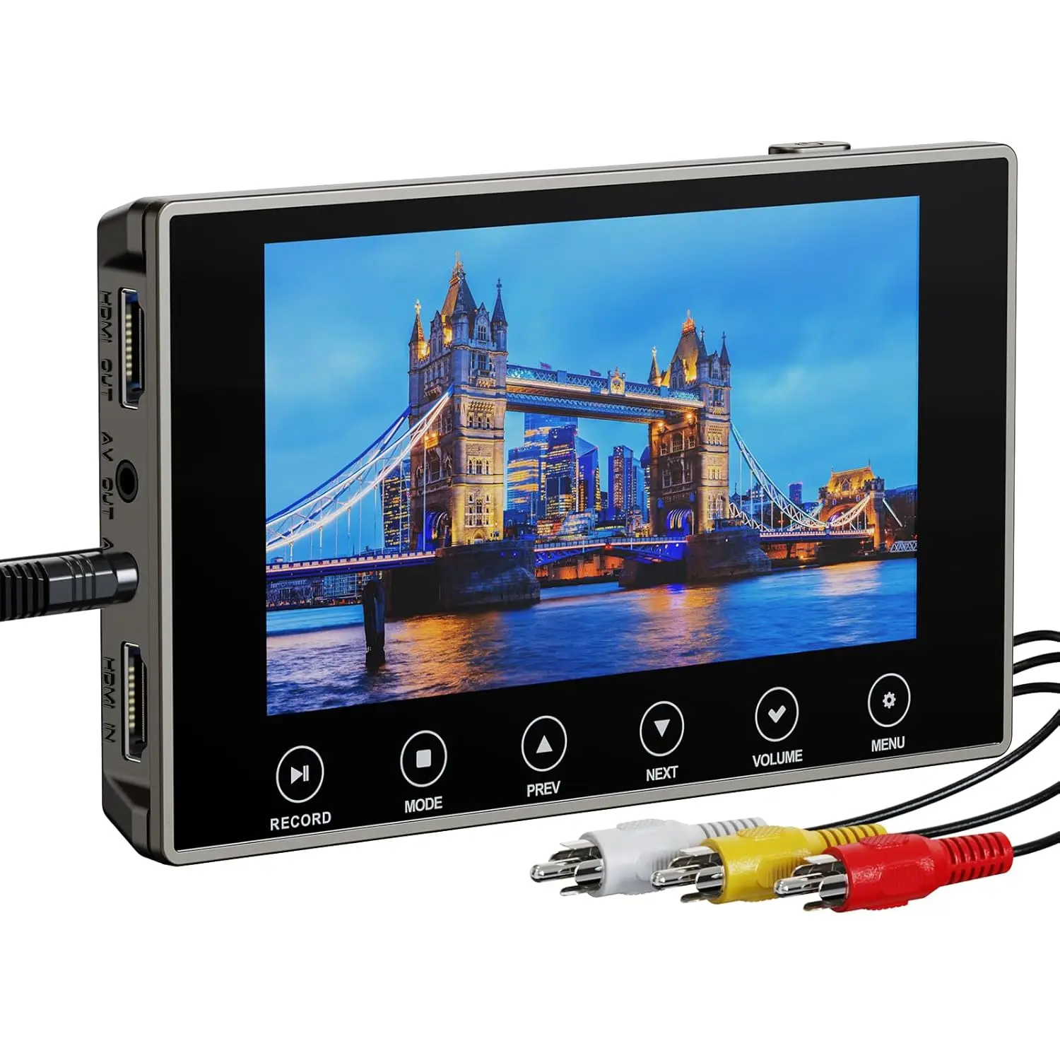 Digital Video Converter with 5-Inch Display, 4K HD, Converts Analog VHS, HI8, 8mm, VCR, DVD, Camcorder, Mini DV Cassette Tapes to Digital Format (Version 3.0)