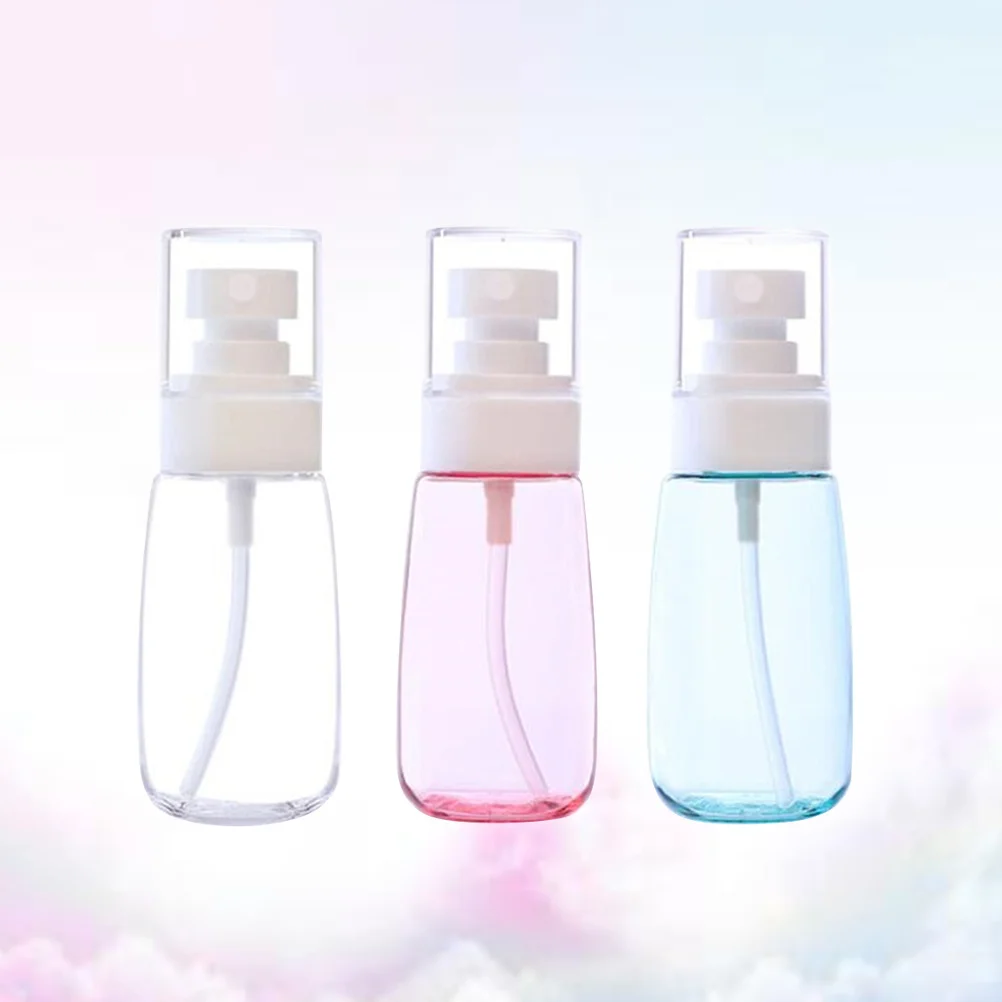 3 pçs garrafas de spray portátil à prova de vazamento mini viagem recarregável vazio maquiagem protetor solar recipientes de névoa para uso ao ar livre