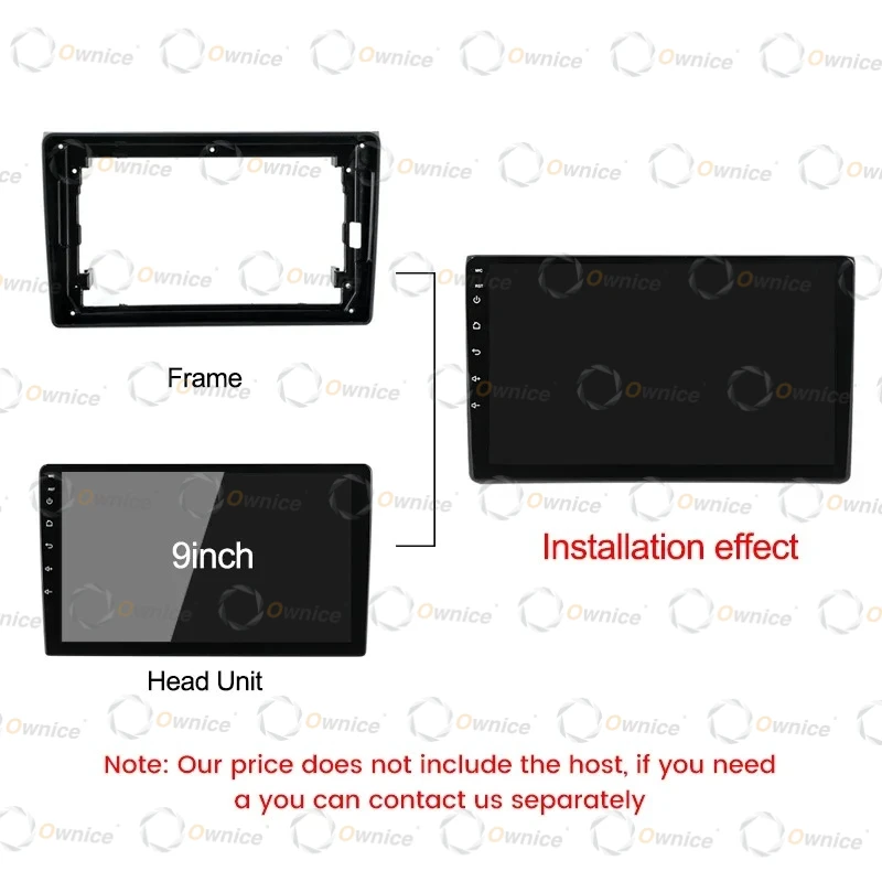 Ownice 9" Car Radio Fascias Frame for AUDI A4 SEAT Exeo AUDI S4 RS4 8E 8F B9 B7 Stereo Panel Wiring Harness Power Cable Canbus view 4