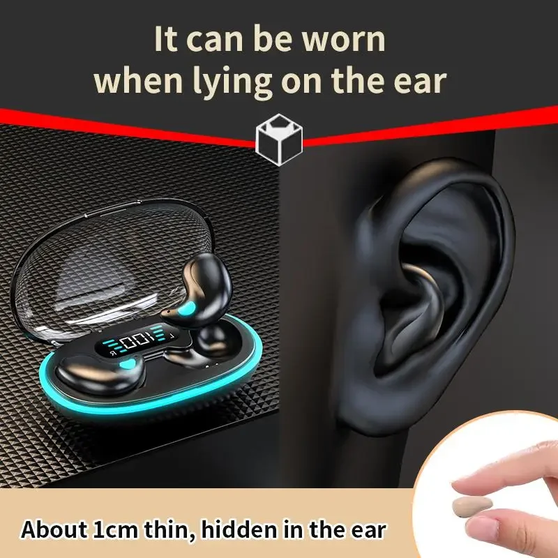 New Sleeping Earbuds Wireless Mini Headphones For Work TWS Bluetooth Earphone Stereo Hidden Headsets with Mic HD Call Waterproof