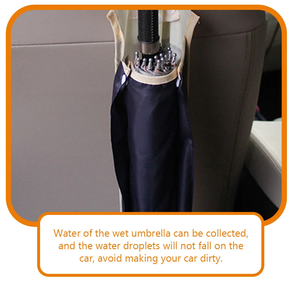 

3Pcs Car Back Seat Organizer Umbrella Storage Bag Water Collection Design Prevents Dripping Fits Most Vehicles Compact