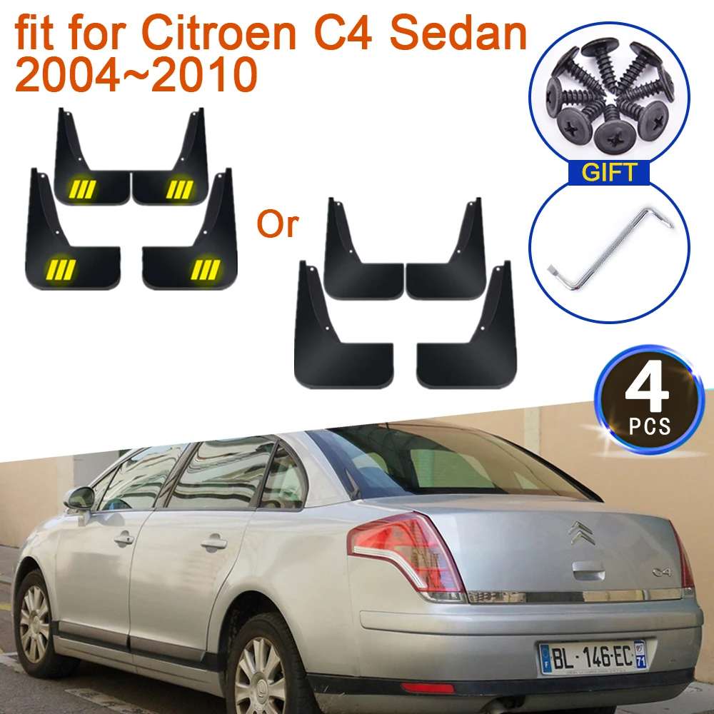 Mud Flaps For Citroen C4 Sedan C-Quatre 2004~2010 Accessories Mudguards Fender Splash Guard Flap Front Rear Wheel Auto 2011 2006