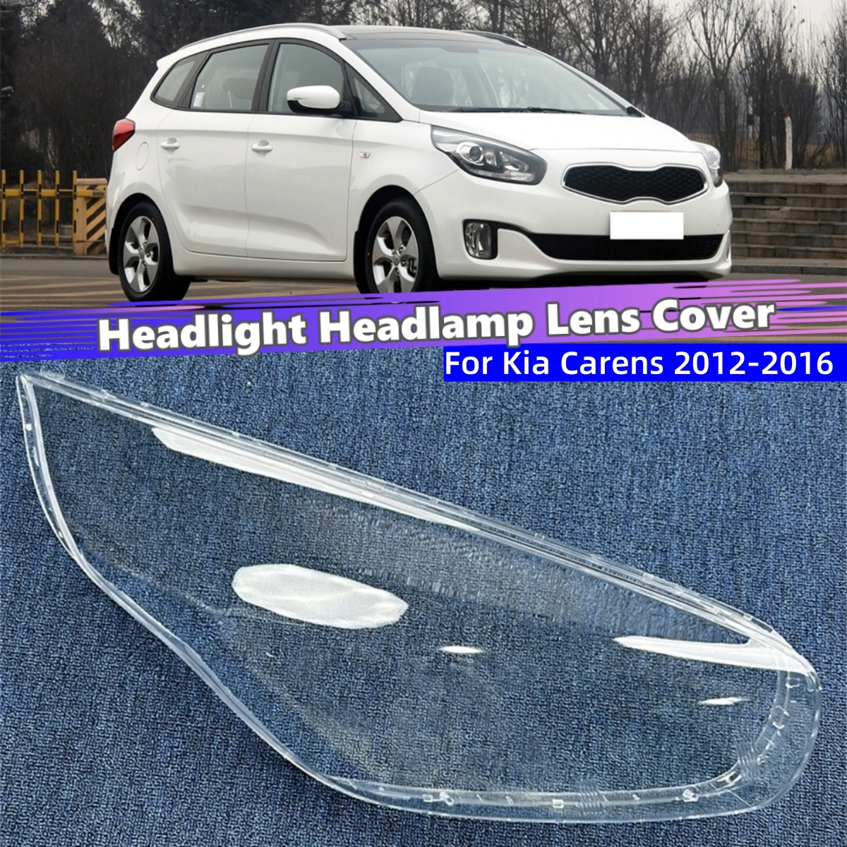 For Kia Carens 2012 2013 2014 2015 2016 Car Gadgets Lights Cover Head Lampe Cover Car Front Headlight Lens Cover Lights Shell