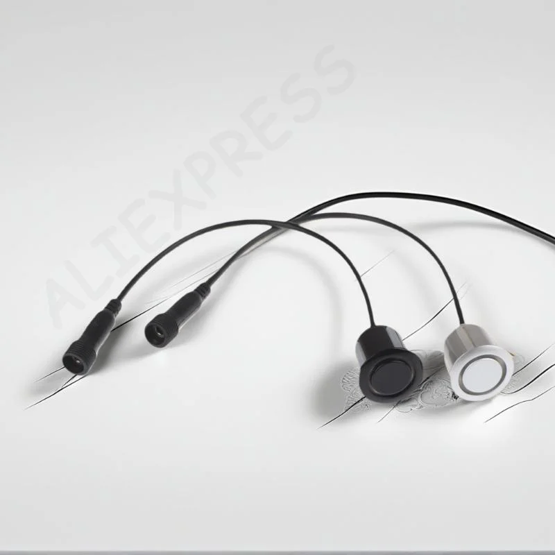 Waterproof Reverse Sensor, 18.8mm Car Parking Radar Probe with Sound Notification & Upgrade Cable