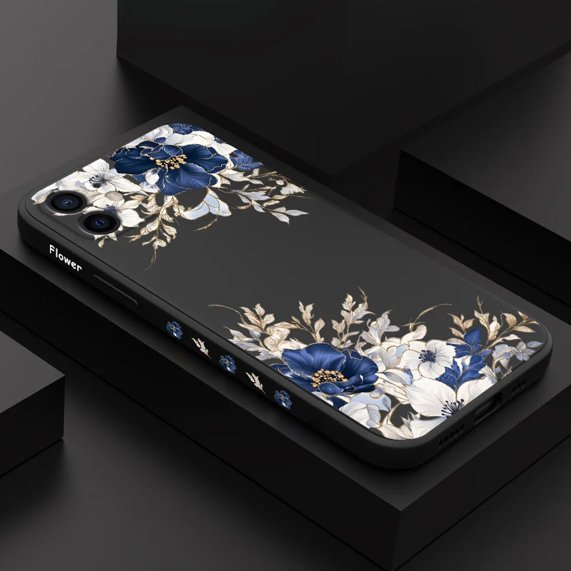 

Brilliant Peony Phone Case For iPhone 12 11 X XR XS 8 7 SE2 Plus Pro Max Mini Silicone Cover