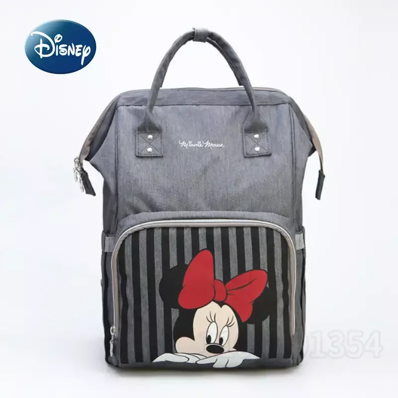 Disney Mickey\'s New Diaper Bag Backpack Luxury Brand Original Baby Diaper Bag Cartoon Baby Bag Large Capacity High Quality