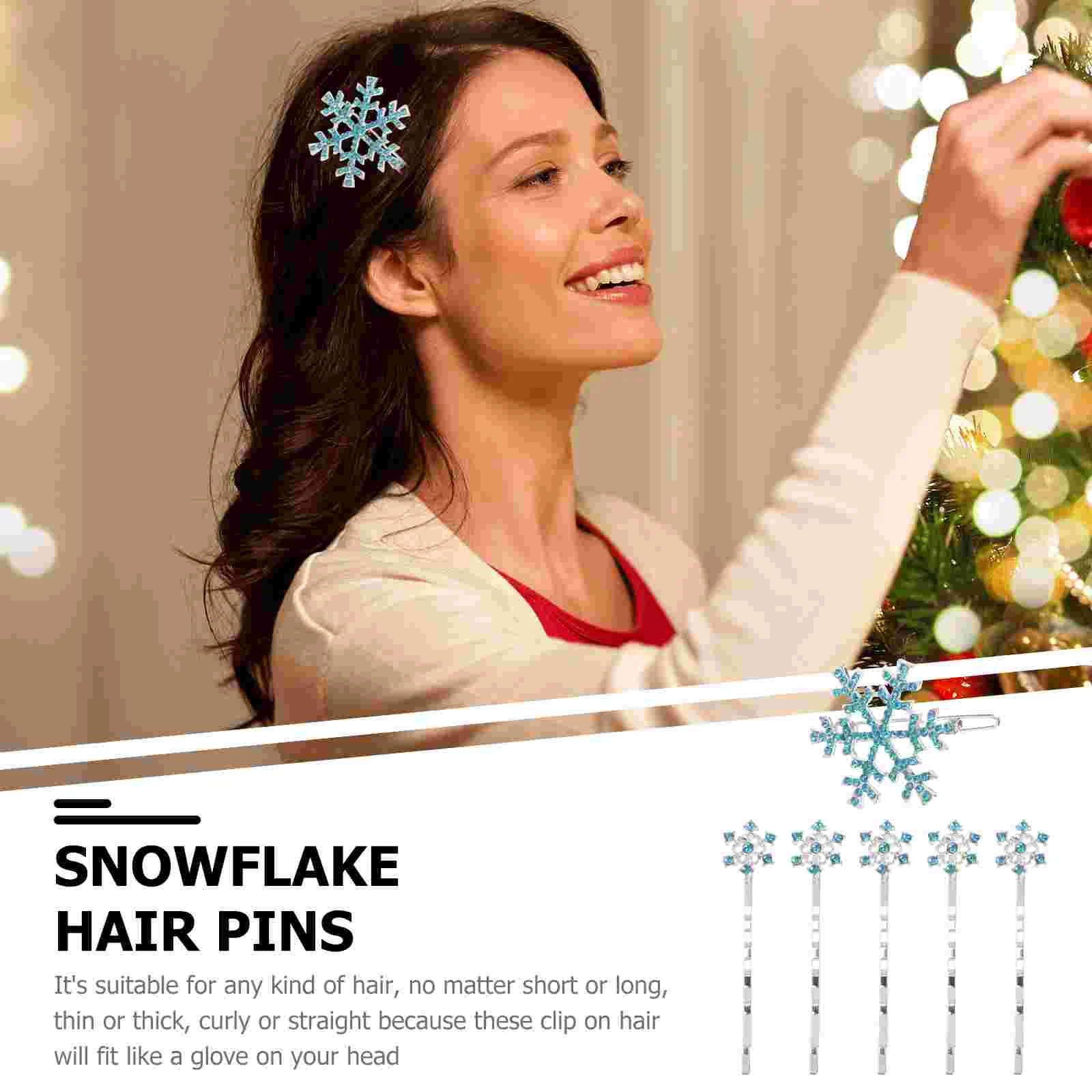 6 Pcs Hair Barrettes Kids Clip Hairpins Popularity Snowflake Clips Children Bride