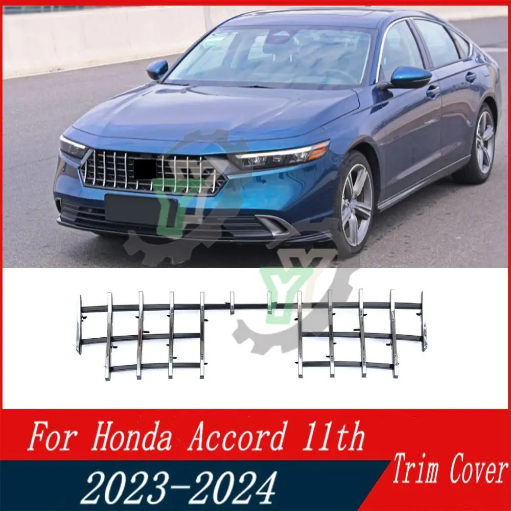 

High Quality Car Accessories Front Grille Trim Sport Strips Cover Stickers Styling Buckle Cover For Honda Accord 11th 2023 2024