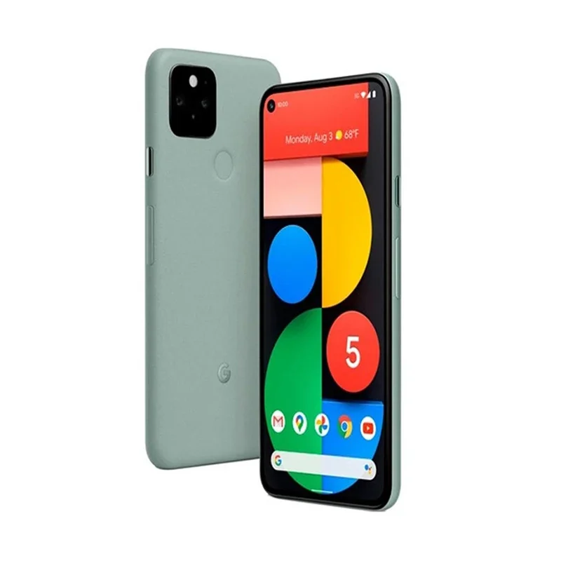 Google Pixel5 Smartphone 5G, Qualcomm Snapdragon, Capacidade da bateria 756G, 4080mAh, Câmera 12MP, Original, CPU