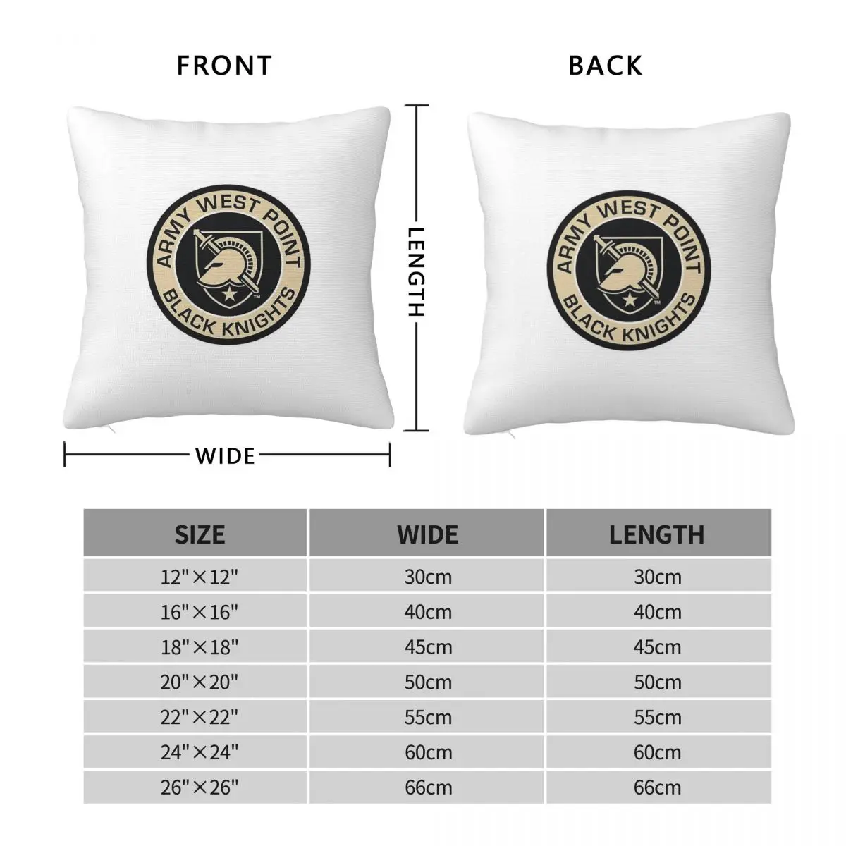 West Point Military Academy Square Pillowcase Polyester Linen Velvet Creative Zip Decor Pillow Case Home Cushion Cover