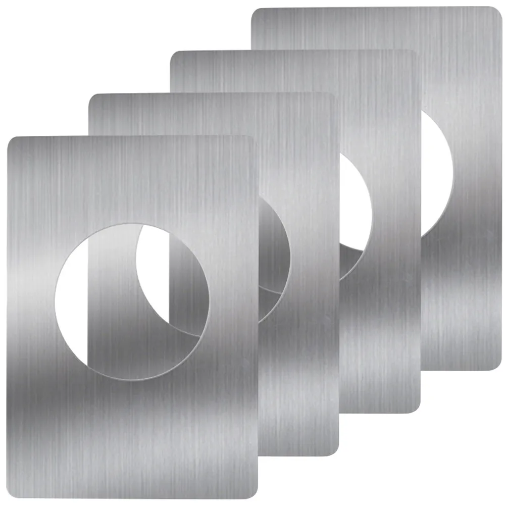 

4Pcs Stainless Steel Door Lock Repair Plates Reinforcement Plate Door Knob Hole Cover Deadbolt Protection Plate