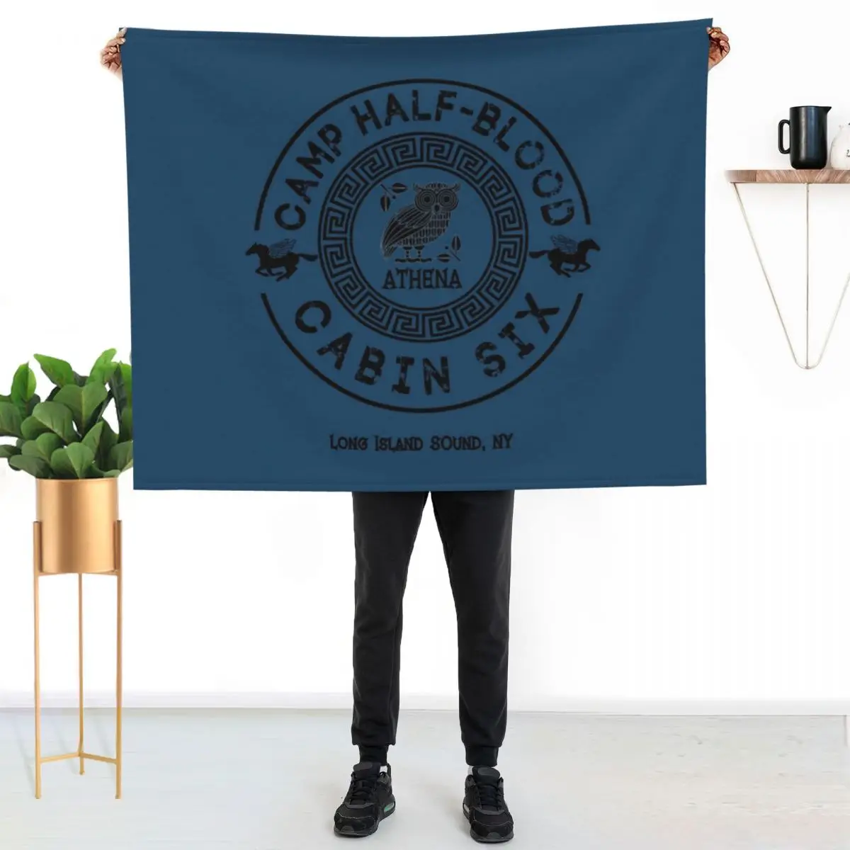 Cabin Six - Athena - Percy Jackson - Camp Half-Blood Throw Blanket Cute Plaid Beautifuls Retros Beach Custom Blankets