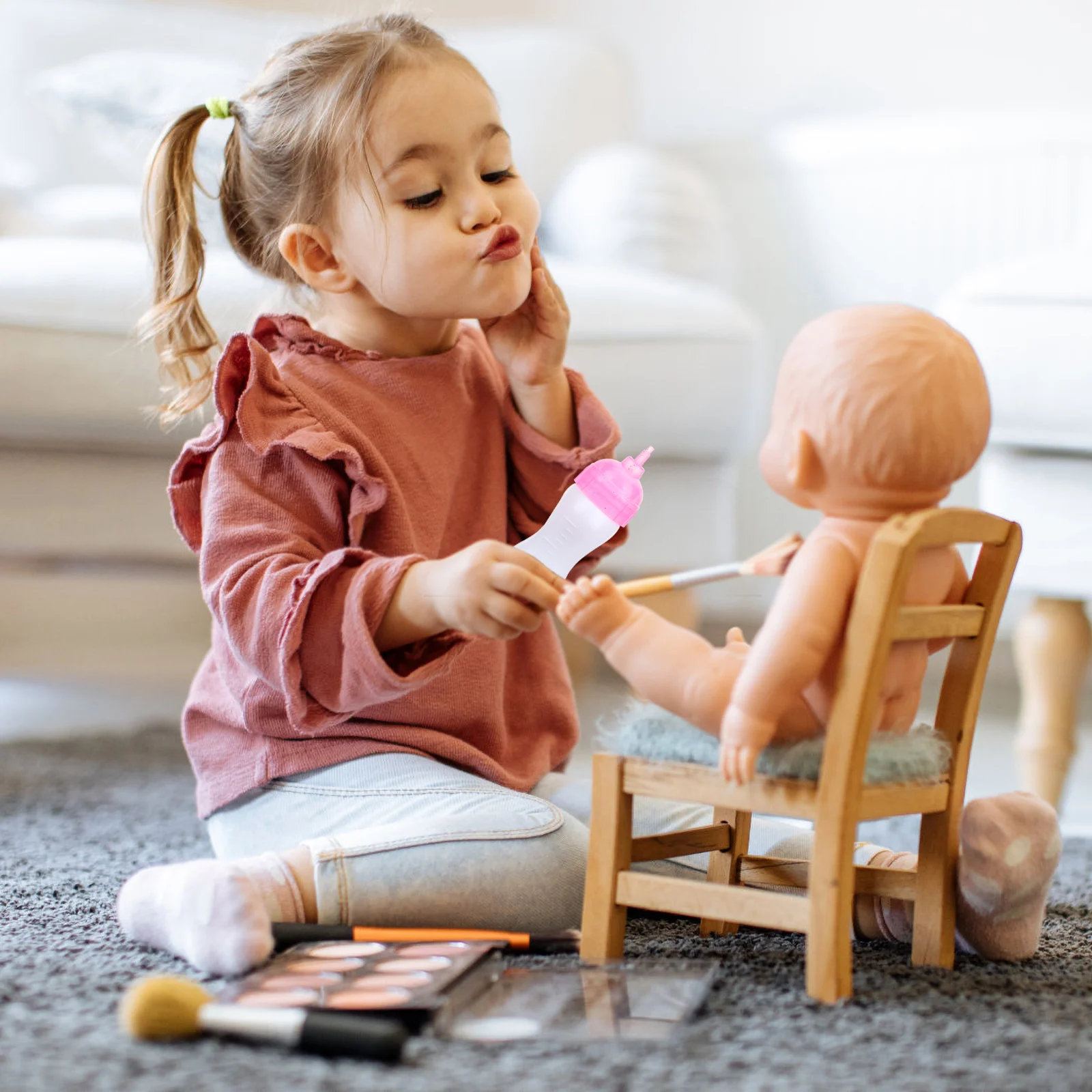 Babyflasche Kinder Miniatur Spielzeug Babyflaschen Saft Zubehör Milch Kinderspielzeug