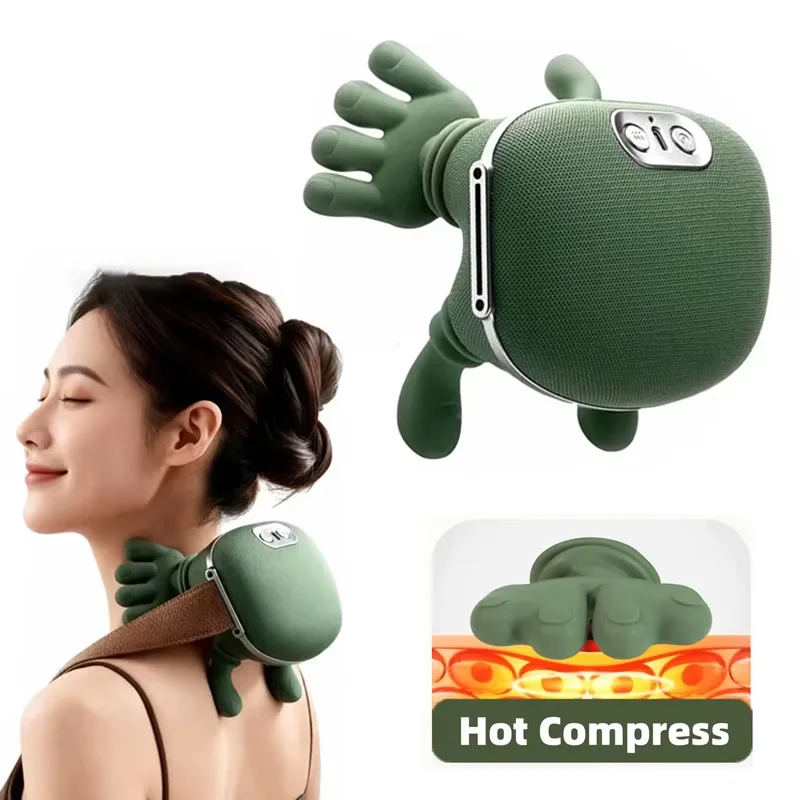 

Deep tissue pain relief massager for neck and shoulder, 4D kneading and simulating human hands, with heated electric massager