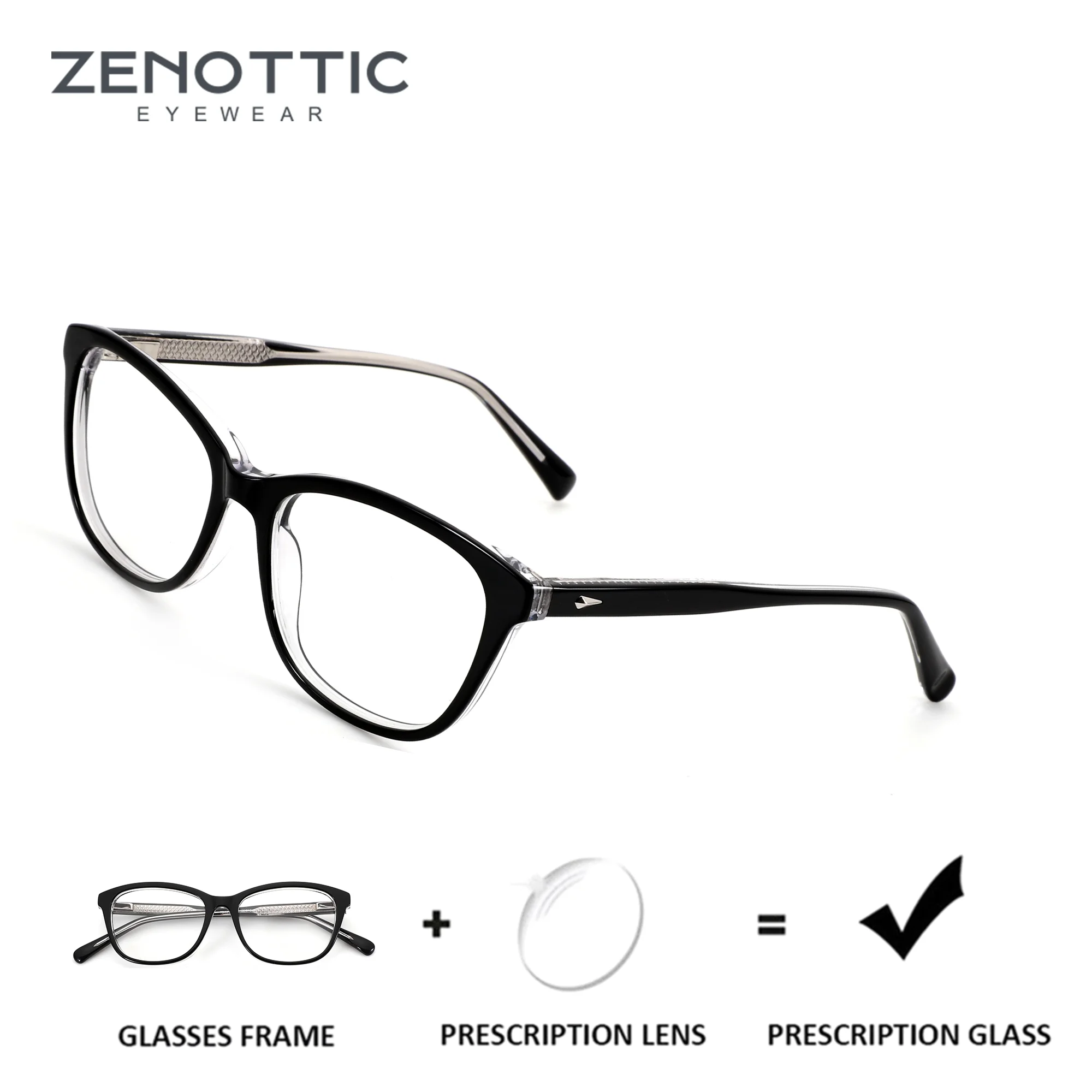 

Очки ZENOTTIC (размер XS) квадратной формы из ацетата для женщин, фотохромные оптические линзы с диоптриями, очки для коррекции близорукости по рецепту