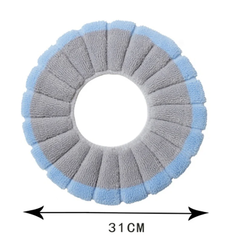 1Pc Bathroom Toilet Seat Cover Soft Warmer Washable Mat Cover Pad Cushion Seat