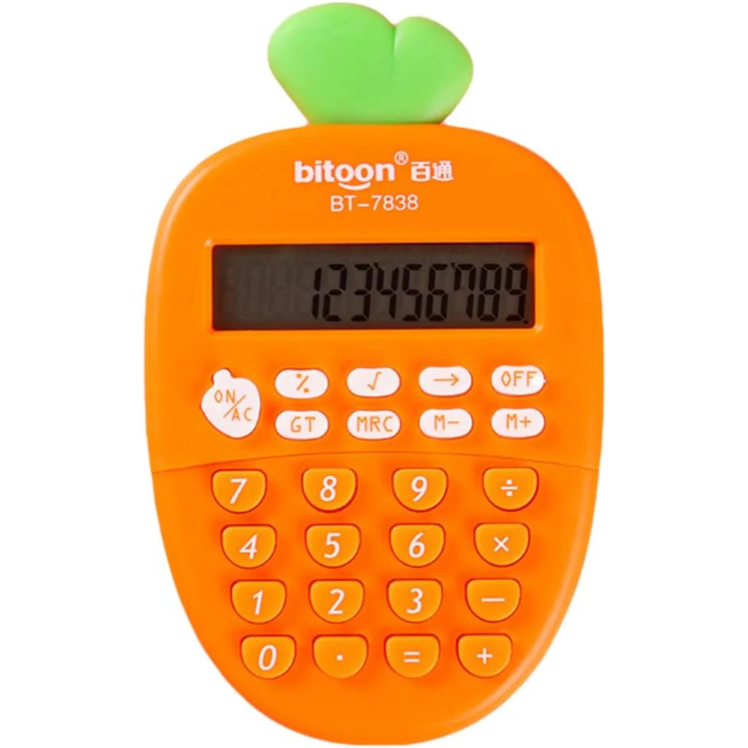 Desktop Calculator 12 Digit,   Calculator Cute Carrot Portable Small  Students Calculators for  Office Supplies