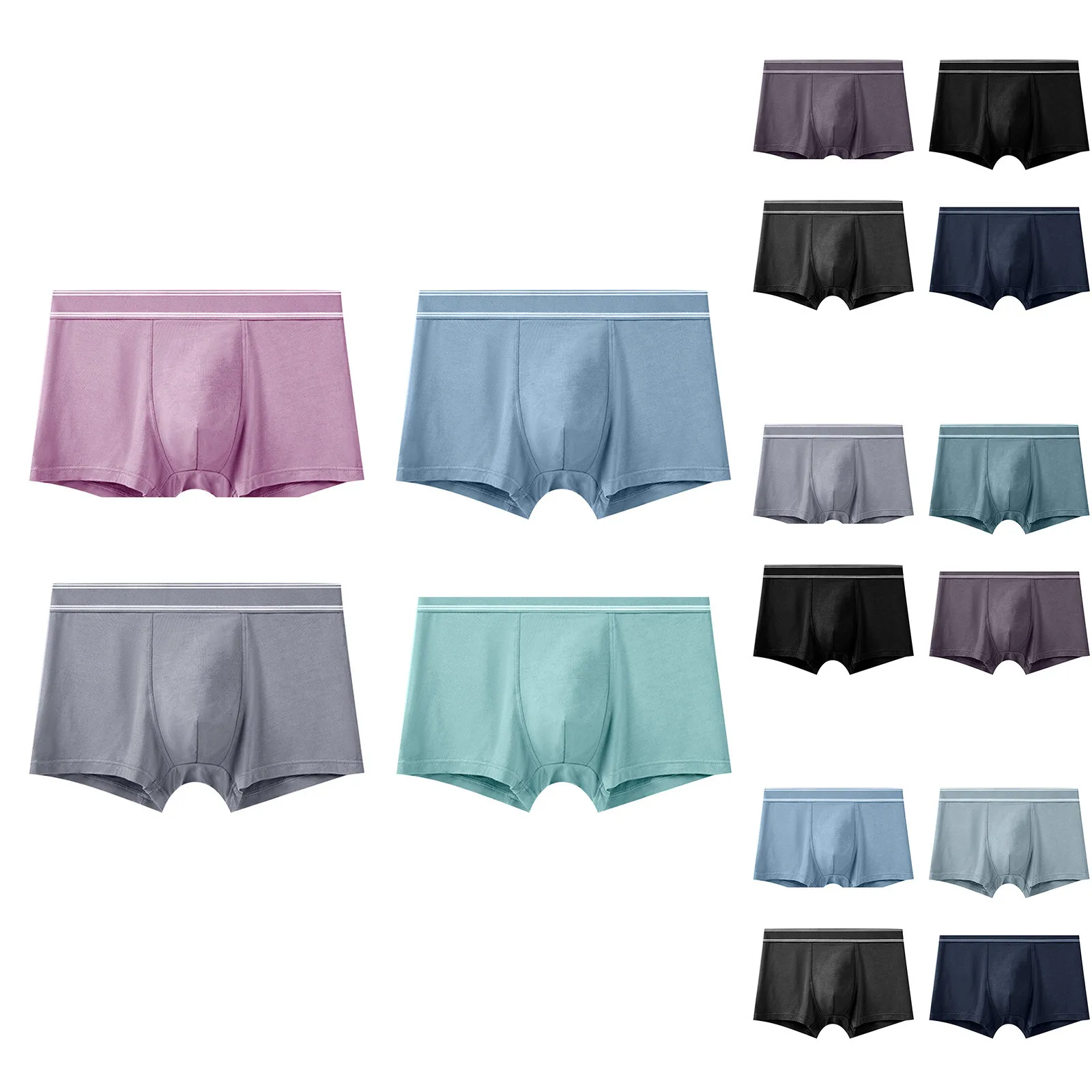 

Хлопковые трусы с длинными штанинами, мужские четыре сезона, однотонное нижнее белье, компрессионное нижнее белье для мужчин, чашка