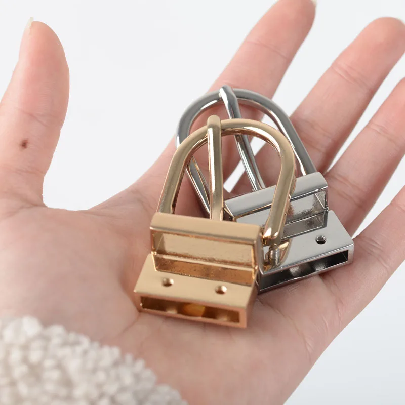 Zinc Alloy Rotatable Buckle with Screws and Tools, Double-Sided Belt Adjustment Buckle, Pin Buckle for Women and Men, Commuter Business Style, Suitable for 25Mm/0.98In Belts