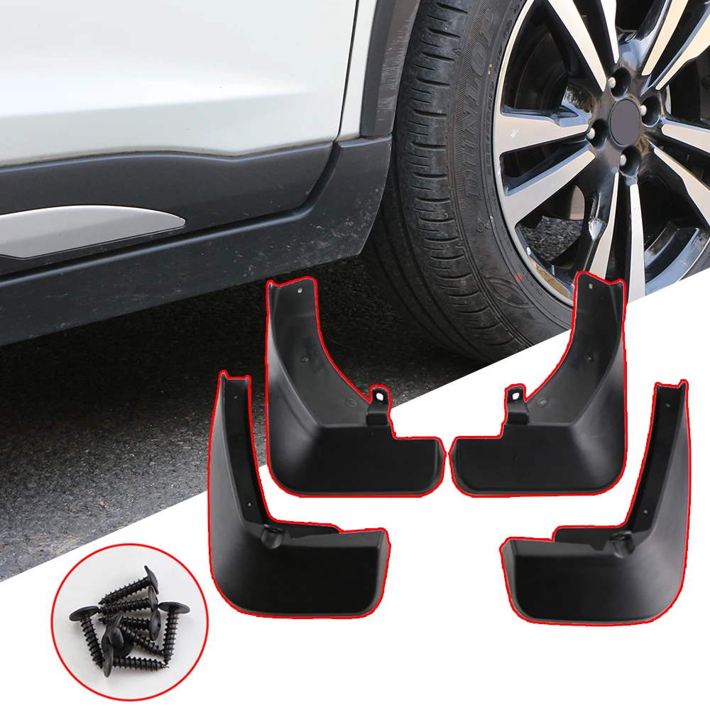 4 Uds guardabarros delanteros y traseros cubierta protectora contra salpicaduras para Nissan Kicks 2016 2017 2018 2019 2020 2021 2022 2023 accesorios para guardabarros