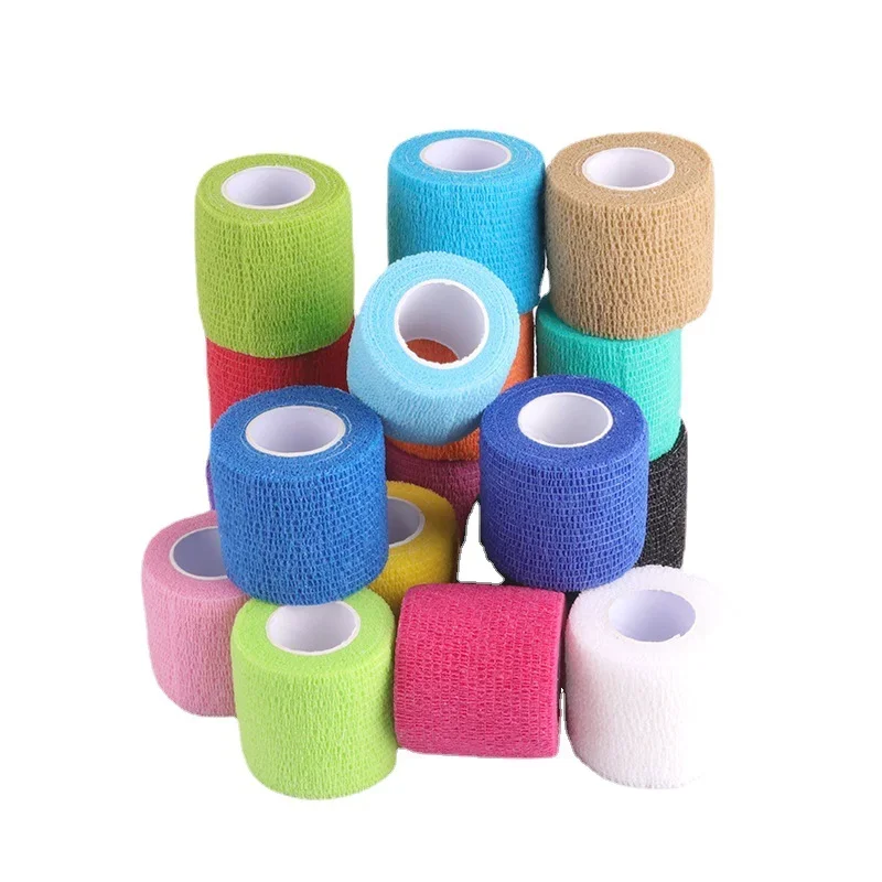 5 Colors Self-adhesive Elastic Bandage Elastoplast First Aid Sport  Bandage Tape Multi-size For Knee Finger Ankle Palm Shoulder