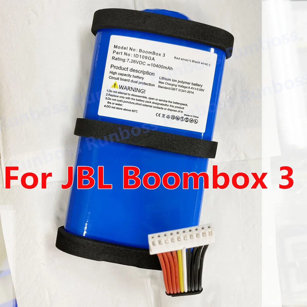 

Speaker Battery For JBL Boombox 3 Boombox3 10400mAh 7.26V Special Edition Bluetooth Audio Bateria Batteri Battery ID109GA