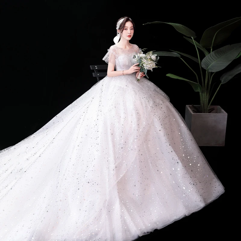 

Applqiues Vestido De Noiva Amazing Skirt Vestidos De Novia Elegant Lace Tassel Custom-made Wedding Dresses