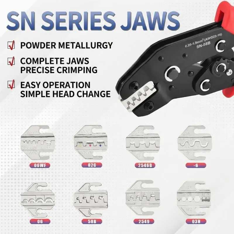 652F 4mm Multipurpose Crimping Pliers With Corrosion Proof Coating DIY Wire Crimper Jaw Crimping Tool For Industrial Use