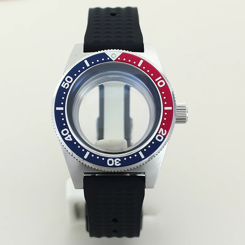 for Mod 62MAS NH35 Diving Case 40mm Case Rubber Strap Sapphire Crystal Waterproof For NH36 NH35 NH38 Movement Accessories parts