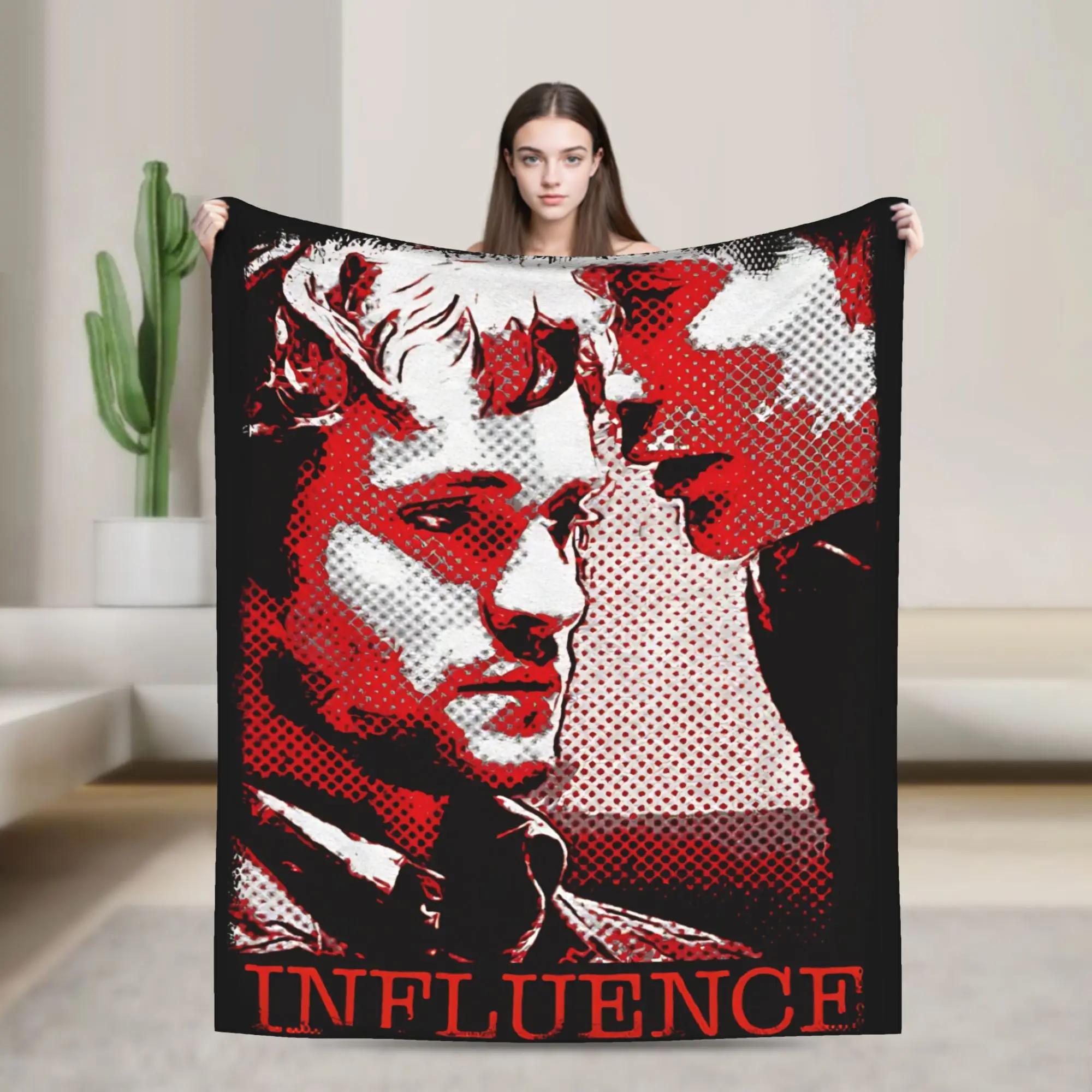 Hannigram Influence Hannibal  Flannel Throw Blankets Mads Mikkelsen Blanket for Home Couch Warm Quilt,