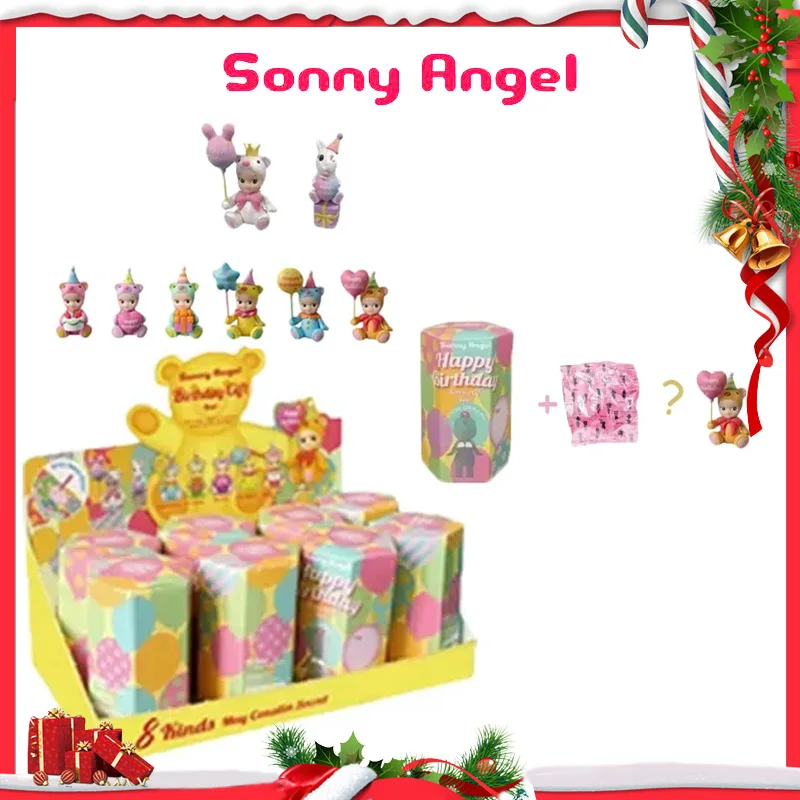 Sonny Angel Birthday Series Animal Anime Figures Ornaments Dolls Fans Desktop Car Ornament Christmas Gift Toys