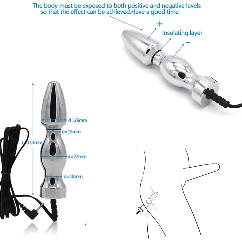 Electro schocker Stimulation Massage Masturbation Pulse Anal Butt Plug Penis Ring Nipple Clamp Massage Gloves/Pad E-stim sex toy