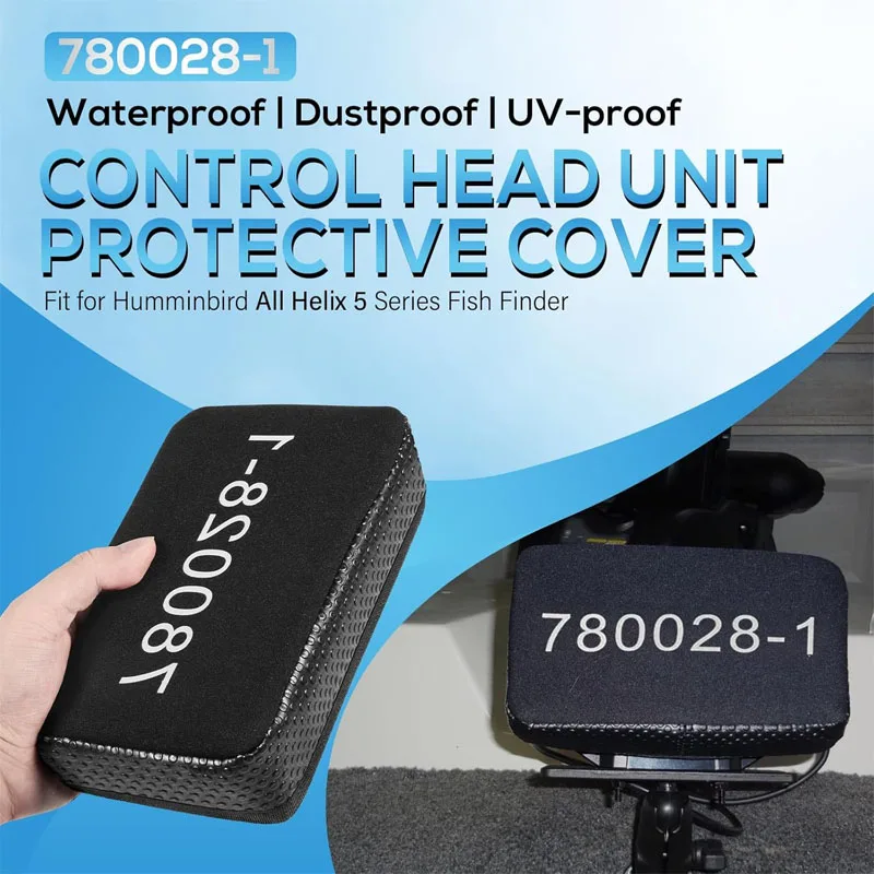 780028-1 UC H5 Unit Cover Fits for Humminbird Helix 5 Fish Finder, Black Neoprene Control Head Unit Protective Cover