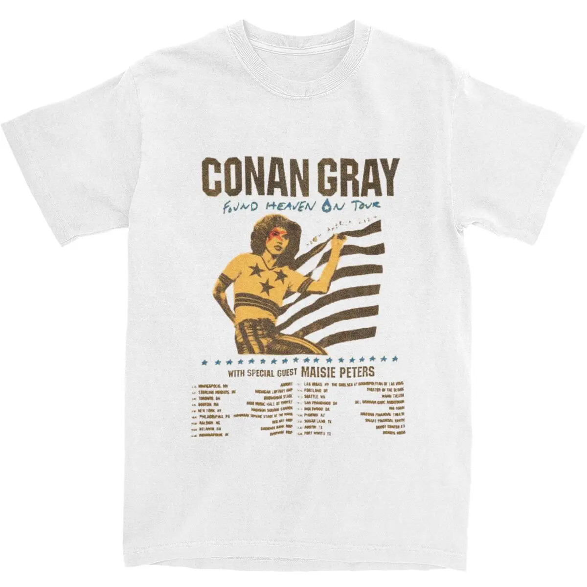 Men's Conan Gray Found Heaven T Shirts Pure Cotton Top Tees Summer Aesthetic Short Sleeve T-Shirt O-Neck Tshirt Plus Size