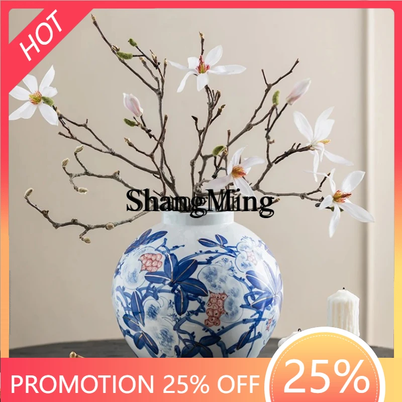 

ZYY advanced exquisite new ceramic hand-painted vase flower arrangement living room TV cabinet decoration entrance flower ware