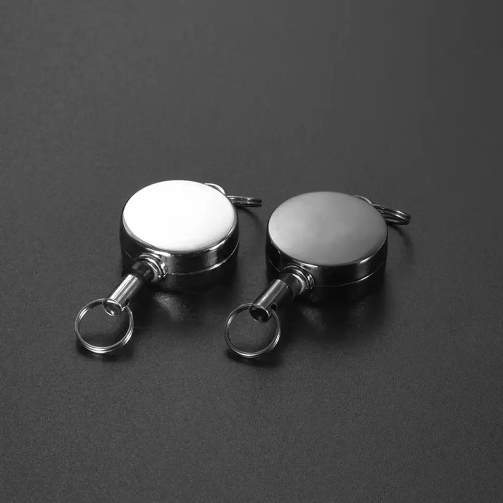 Telescopic Retractable Key Chain High Elasticity Stretching Rope Recoil Key Ring ID Card Holder Anti-theft Telescopic Key Chain