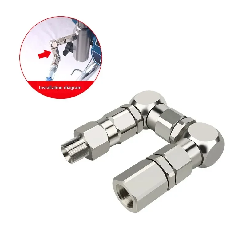 202577 Airless spuitmachine RVS Z-type adapter 1/4 inch-3/8 inch-1/2 inch roterende verbinding