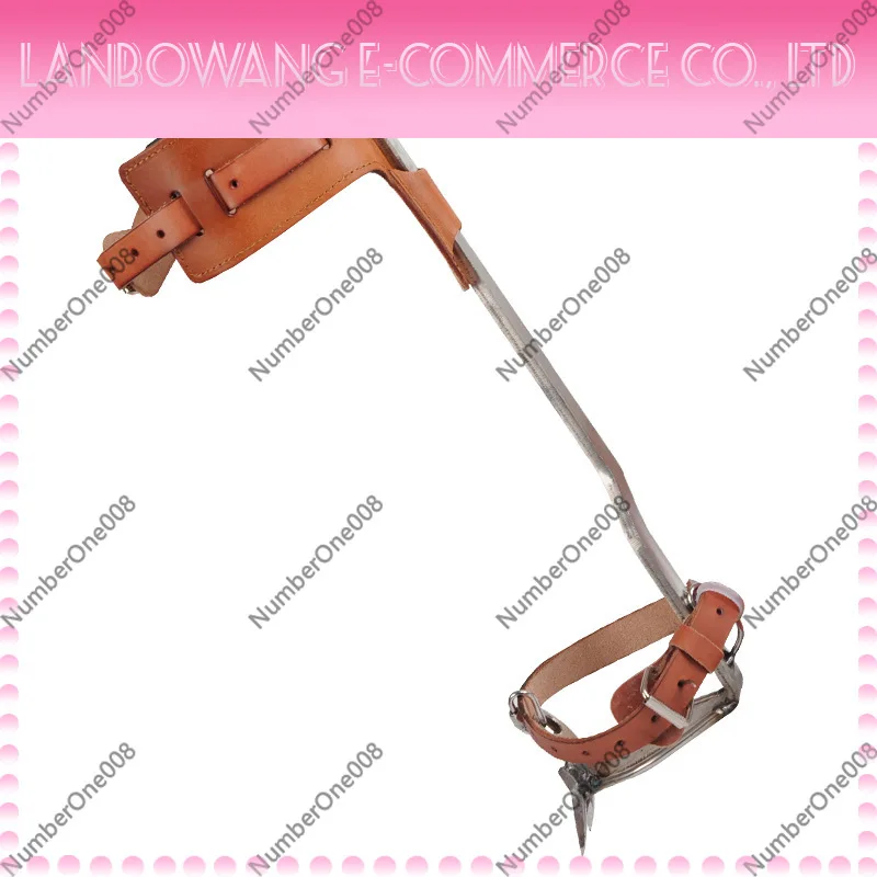Full Leather Stainless Steel Tree Climbing Spikes Anti Slip Foot Gear for Gardening