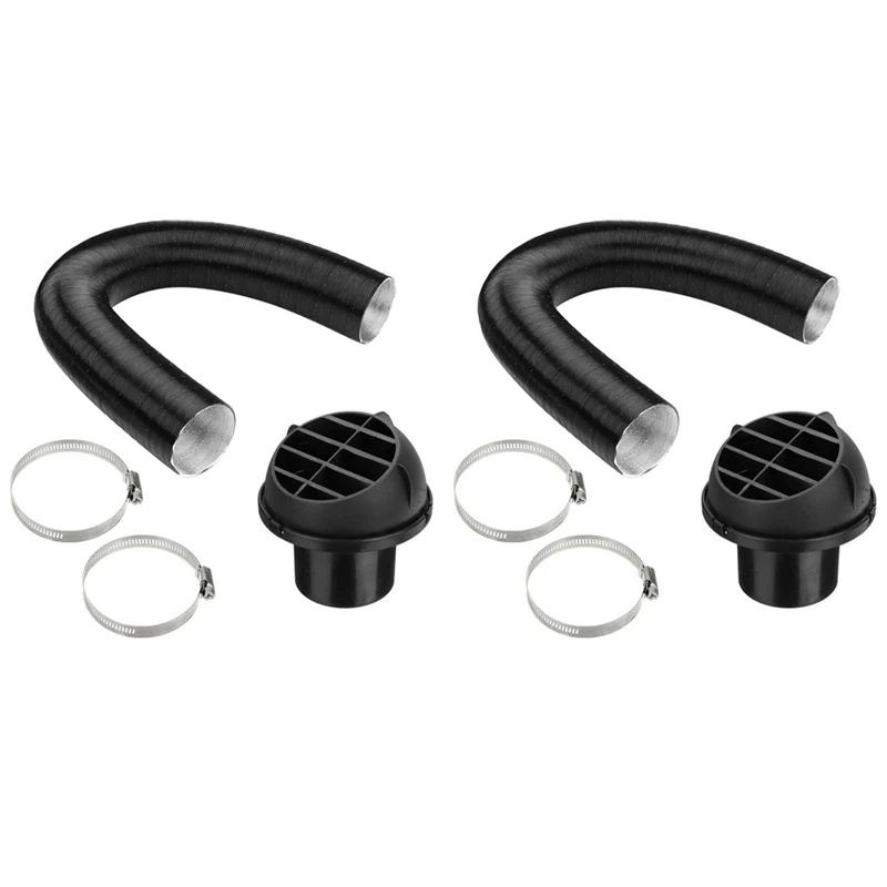 2Set 75Mm Heater Duct Hose Pipe Air Duct Air Vent Outlet Hose Clip For Webasto Eberspach Crude Oil-Parking Heater