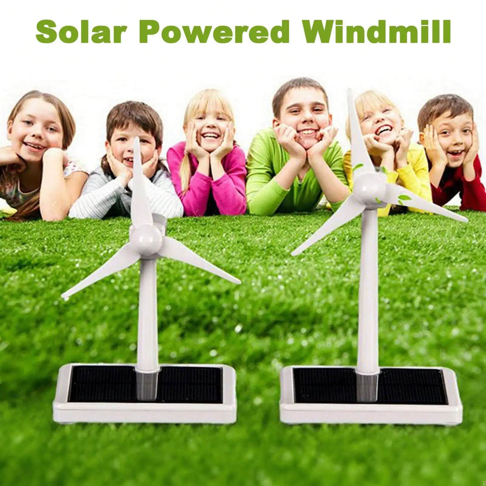 

Solar Windmill Solar Powered Windmill Toy Science Teaching Craft Decoration Ornament For Garden Home Desktop