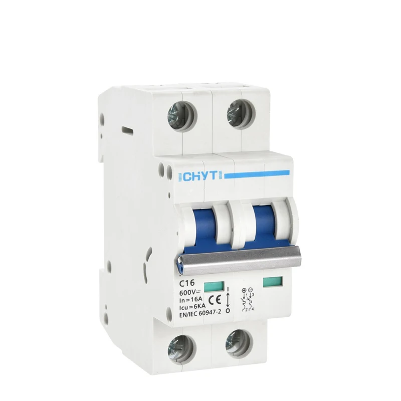 10PCS Hohe Qualität 1P 2P C45 DC MCB Mini Leistungsschalter Elektrische Batterie Schützen Leistungsschalter